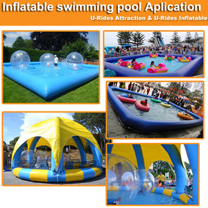 <span class=keywords><strong>Piscine</strong></span> gonflable pour enfants, bleu clair, tube unique, en PVC, design carré - Product Image 5
