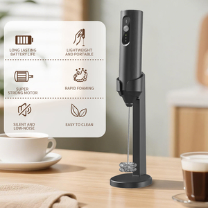Frullino per Latte Ricaricabile <span class=keywords><strong>a</strong></span> 3 Velocità, Mixer Portatile per Bevande, <span class=keywords><strong>Montalatte</strong></span> Manuale per Caffè, Latte, Cappuccino - Product Image 6
