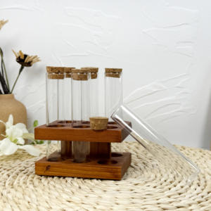 Glass Test Tubes with Cork Stoppers Small Clear for Plant <b>Propagation</b> - Product Image 3