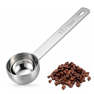 Productos al por Mayor, Taza Medidora Negra de 60 ml y Cuchara Larga de Acero Inoxidable, Cuchara para Proteínas Personalizada - Product Image 1
