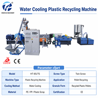 Granulateur à double vis automatique haute vitesse pour la fabrication de granulés recyclés, machine de recyclage plastique à refroidissement par eau