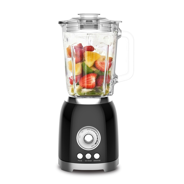 600W/800W Stainless Steel Countertop Blender with 1.5L Glass Jar and 6 Blades Stepless Speed German Language Smoothie Maker