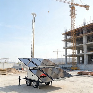 Factory Monitoring Solar Panels Cctv Trailer Large Solar Panels Security Trailer - Product Image 3