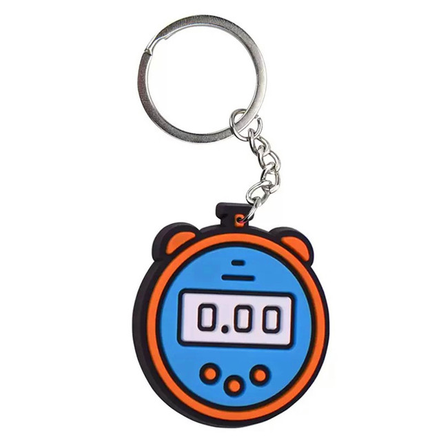 Soft Fashion Soccer Cartoon Shape Keychain PVC Rubber with Metal Alloy Plastic Materials Carabiner Style Rubber Keychains