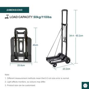 Tianyu Oem Hoogwaardige 3 Versnellingen Verstelbare Intrekbare Handgreep Mini Opvouwbare Bagage <span class=keywords><strong>Trolley</strong></span> Kar Van Hoge Kwaliteit - Product Image 4