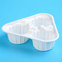 Support de tasses à café jetable en papier blanc vierge, plusieurs tailles, non imprimé, pour boissons à emporter, plateau pliable pour boissons