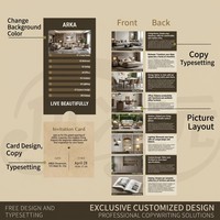 Lancement de produit : Carte de vœux cascade, impression numérique artistique, onglets d'informations, détails des spécifications, informations tarifaires, liens de précommande
