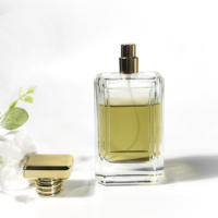 Flacon de parfum rectangulaire, flacon pompe pour lotion, 100 ml, emballage pour soins de la peau, vaporisateur, atomiseur, flacon de parfum avec boîte