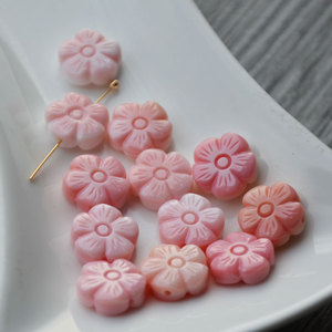 Queen Beech Flower <b>Shell</b> Beads Pink Plum Blossom Shape Loose Beads For DIY Jewelry Accessories - Product Image 1