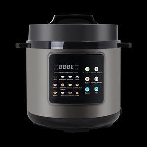 Cuisinière à pression électrique de luxe de haute qualité 6L, grande capacité, en acier inoxydable, intérieur antiadhésif, anti-explosion, compatible lave-vaisselle - Product Image 1