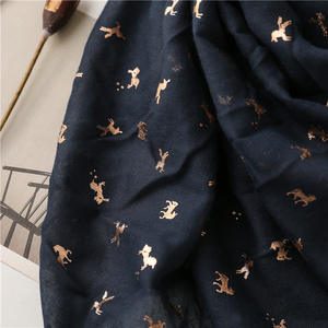 Écharpe longue d'été à imprimé feuille d'or pour femmes, foulard hijab à pampilles de licorne, offre spéciale - Product Image 6