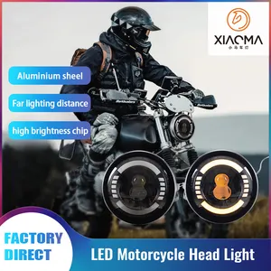 Popular 5.75 Inch Motorcycle Round LED Headlight High Beam Low Beam DRL Turn Signal