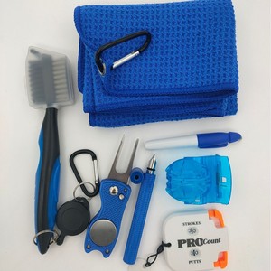 Blocco portatile per la registrazione dei punti di golf con attrezzo per riparare divot, marcatore per palline, tee, matite e contatore dei colpi - Product Image 4