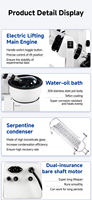 Système d'affichage numérique pour la concentration et la purification du verre borosilicate 2L pour évaporateur rotatif de laboratoire