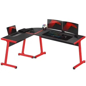 Factory Wholesale Ergonomic Gaming Desk L Shaped Gaming Desk Gamer Computer Gaming Table For Pc