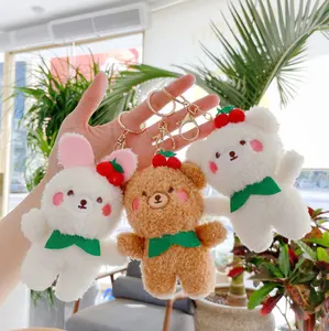 Teddybär Plüsch tier Erdbeer bär Kaninchen kleines Geschenk Großhandel Schlüssel anhänger Anhänger