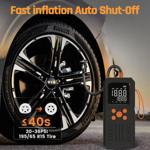 Портативное многофункциональное пусковое устройство 1000А с компрессором и внешним аккумулятором, светодиодным фонарем и насосом для накачивания шин, цифровой бустер для автомобиля - Product Image 4