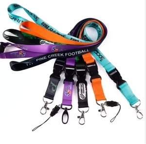 Promotional Gift Custom Logo Breakaway Clip Nylon/Polyester Eco-Friendly Dye Sublimation Lanyards Soft Casual Full Colors