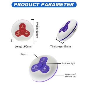 Nhà hàng không dây buzzer gọi người phục vụ bàn chuông gọi nút Hệ thống dịch vụ khách sạn gọi hệ thống - Product Image 3