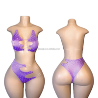 Vêtements de scène sexy exotiques sur mesure en gros pour femmes, tenue de strip-teaseuse
