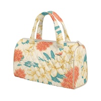 Sac à main brodé personnalisé avec imprimé floral hawaïen Puakenikeni et hibiscus des Fidji, idéal pour le shopping, les voyages et le quotidien