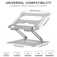 Support de tablette PC en aluminium entièrement pliable à double axe rotatif, base rotative à 360°, support ergonomique pour ordinateur portable, réglable, 20 kg, pour la maison et le bureau