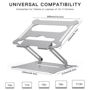 Dual Rotary Shaft Fully Foldable Tablet <b>PC</b> Holder With 360 Rotating Base Ergonomic Laptop Riser Adjustable Laptop <b>Stand</b> - Product Image 4