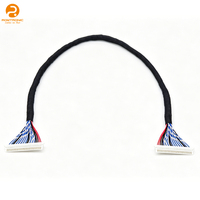 LVDS-Kabel Dual 20453 Bildschirmverbindungs-Kabelbaum Kundenspezifische Montage LCD-Display Industriemonitor Medizinische Geräte PVC RoHS