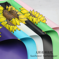 Papier d'emballage pour fleurs Xihuanong à motif tournesol, papier Yuyin de qualité supérieure, papier DIY pour bouquets pour fleuristes