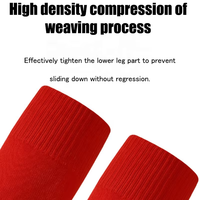 Manchons de compression pour football avec logo personnalisé, chaussettes de football antidérapantes, protège-tibias de football sans pieds