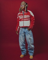 Blouson Bomber Homme Personnalisé de Haute Qualité en PU avec Patchwork Bouclé, Coupe Boxy, Fermeture Éclair, Style Urbain pour la Course Automobile et la Moto