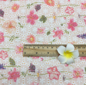 ผ้าคอตตอนปักลายลูกไม้สำหรับเด็กเสื้อผ้าสำหรับ100% ลายเรขาคณิตฉลุลายปักดีไซน์อย่างยั่งยืน - Product Image 5