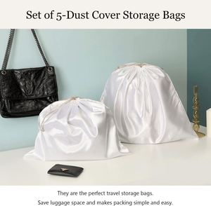 Bolsa de Satén Antipolvo con Cordón de Seda para Almacenamiento de Ropa y Zapatos de Viaje al por Mayor - Product Image 6