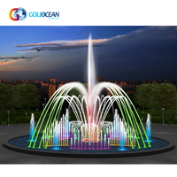Fuente de Agua Musical Colorida para Piscina de Diseño Libre, Diámetro de 15 m