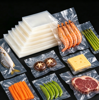 Sacs de conservation alimentaire transparents en nylon, scellables à chaud sur trois côtés, pour viande et autres aliments, en stock