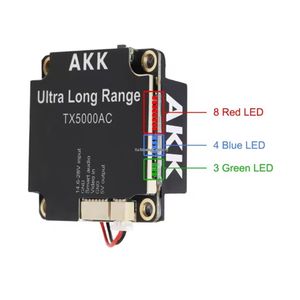 5.8GHz 4900-6060MHz AKK TX5000AC 5W VTX FPV 无人机配件视频发射器 25mW/200mW/500mW/1000mW/3000mW/5000mW 96通道低延迟 - Product Image 4