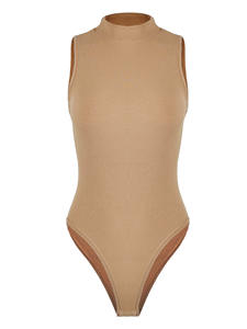 بلوزة نسائية صيفية قطعة واحدة من Under Lulu، تصميم أوروبي أمريكي، قصة كاجوال مريحة، مثيرة وضيقة، مضلعة بدون أكمام، بنمط سادة - Product Image 5