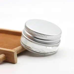 5ML Tiny beautiful little containers Empty Glass Cosmetic Pot Jars for Eye Shadow Nails Powder with screw on lids