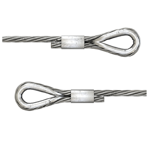 機械的スプライスアイスチールワイヤーロープスリング6*36WS + FC 1960亜鉛メッキワイヤーリフティング容量フラットエンドレススリング - Product Image 1