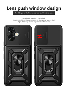 Protezione per fotocamera scorrevole armatura <span class=keywords><strong>custodia</strong></span> per telefono per <span class=keywords><strong>Oppo</strong></span> A60 A59 A79 A38 A58 A17 A17K A57e A77 A57 A96 A93 A78 supporto Cover posteriore - Product Image 5