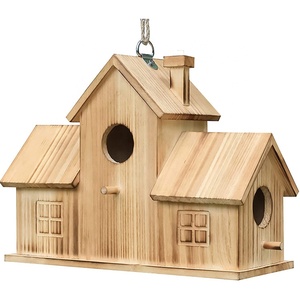 Nichoirs en bois naturel de haute qualité cage à oiseaux artisanale exquise en bois - Product Image 1