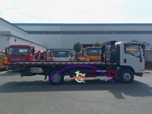 Promotion : Camion de dépannage Isuzu KV100 4x2 de 4 tonnes avec plateau hydraulique – Véhicule de sauvetage routier économique à vendre - Product Image 4