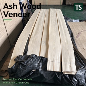 White Ash <b>Wood</b> <b>Veneer</b> Natural Light Tone <b>Sheet</b> Sliced Cut Smooth Texture For Furniture Making - Product Image 4