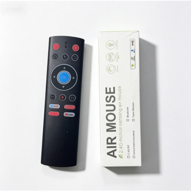 T1+C 2.4G Wireless Air Mouse 2.4Ghz with Voice Function Box Packing