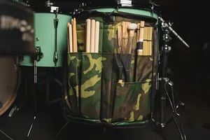 Sac de bâton de batterie de percussion de camouflage avec le sac de bâton de batterie de support de poche extérieur supplémentaire