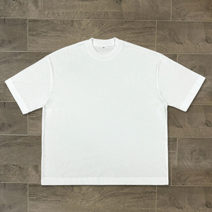 High Quality 100% Cotton Drop Shoulder Tee <b>Shirts</b> Streetwear Oversized <b>T</b>-<b>Shirt</b> Heavyweight Boxy Plain <b>White</b> <b>T</b> <b>Shirt</b> - Product Image 1
