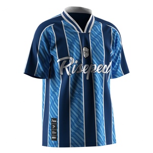 Camiseta de Fútbol Ligera con Bordado, Cuello Polo en V y Tejido Transpirable para Partidos de Club y Juegos de Fin de Semana - Product Image 5