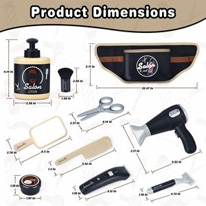 Jeu de Rôle pour Enfants 10 Pièces - Kit Coiffeur Barbier Éducatif pour Filles et Garçons - Outils de Coiffure pour l'École Maternelle - Product Image 4