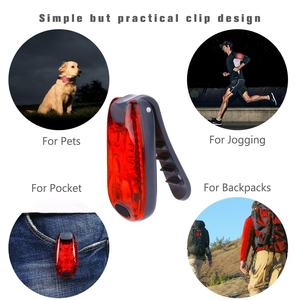 Mini 3 luces LED para correr con Clip, deportes nocturnos al aire libre, luz de seguridad intermitente impermeable promocional para ciclismo, correr, caminar - Product Image 4