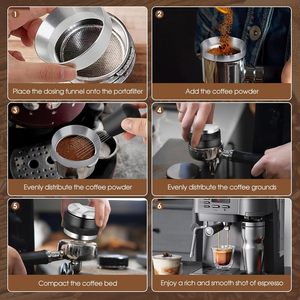 <span class=keywords><strong>Kit</strong></span> de Accesorios para Espresso de 51/53/58 mm, Distribuidor de <span class=keywords><strong>Café</strong></span> y Nivelador de Tamper, Herramienta WDT y Juego de Embudo Dosificador - Product Image 2